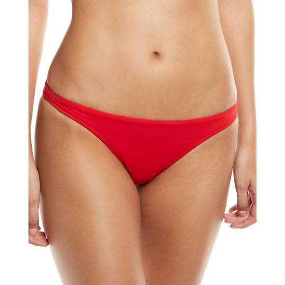 NEW MILLY solid st. lucia bikini bottom in red - Picture 1 of 1